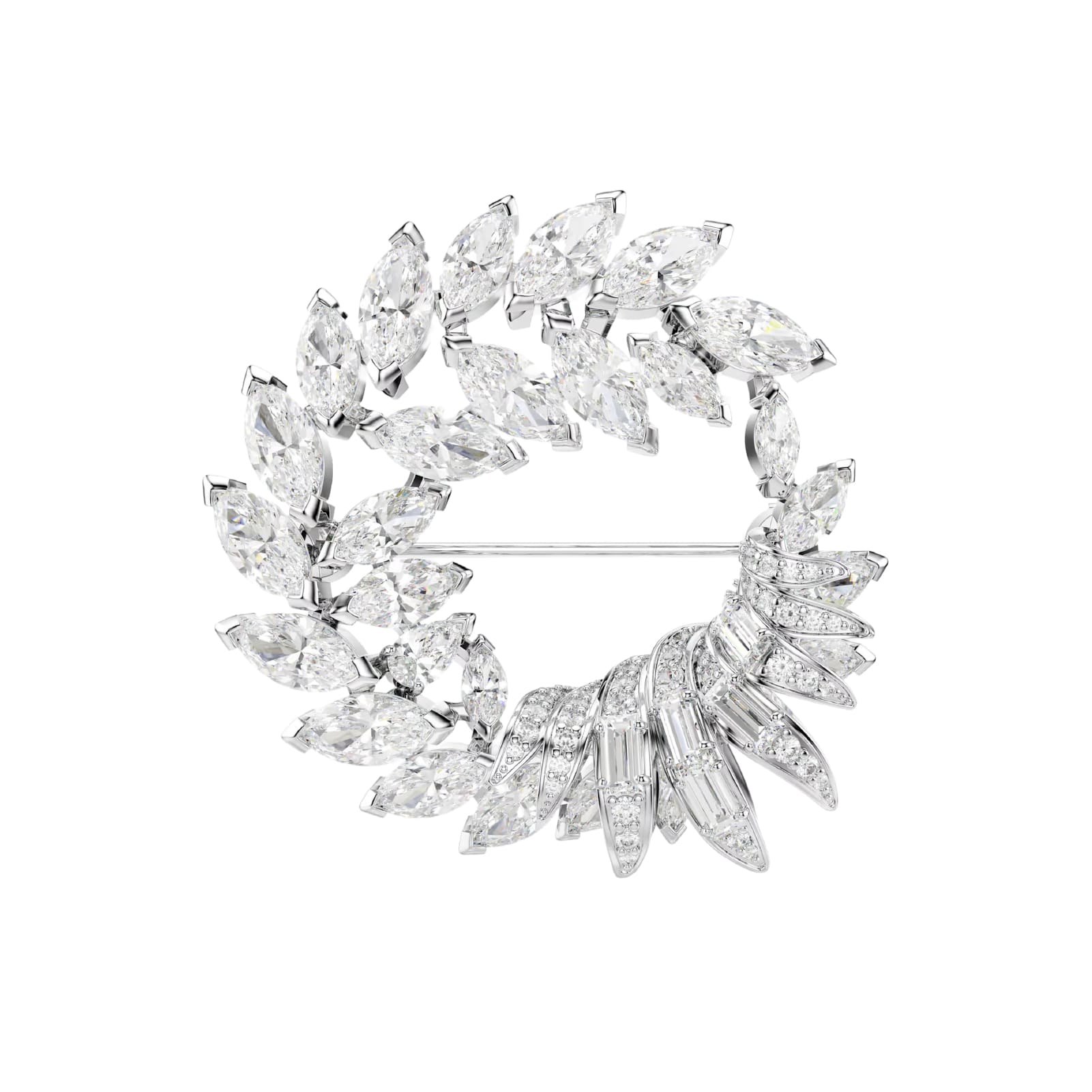 Spilla Swarovski Mesmera lega argento e zirconi cerchio MISURA UNICA