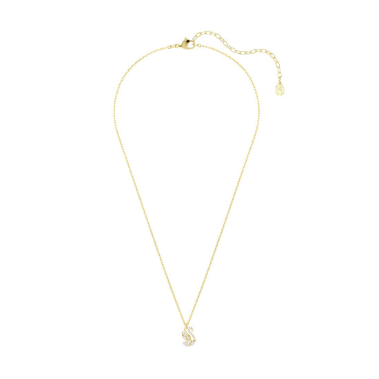 Collana pendente Swarovski Swan in lega oro e zirconi cigno MISURA UNICA