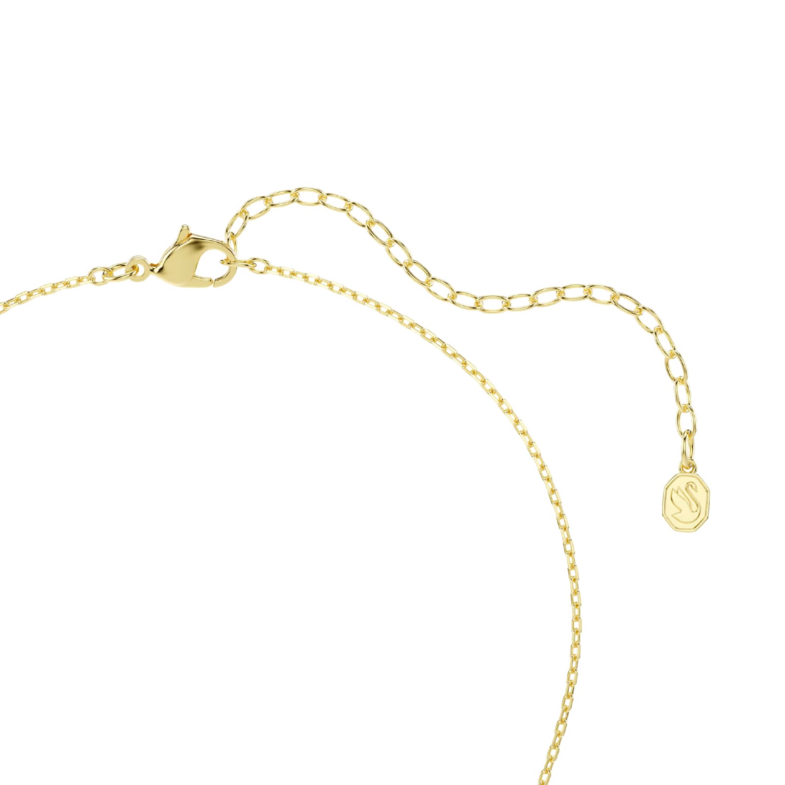 Collana pendente Swarovski Swan in lega oro e zirconi cigno MISURA UNICA