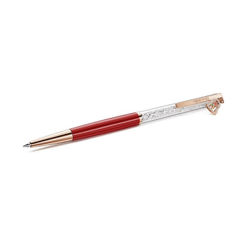 Penna sfera Swarovski Crystalline laccato e cristalli rosso MISURA UNICA