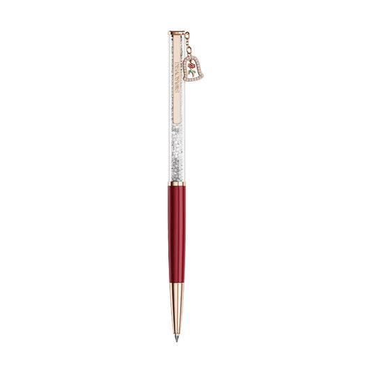 Penna sfera Swarovski Crystalline laccato e cristalli rosso MISURA UNICA