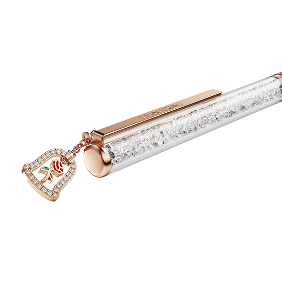 Penna sfera Swarovski Crystalline laccato e cristalli rosso MISURA UNICA