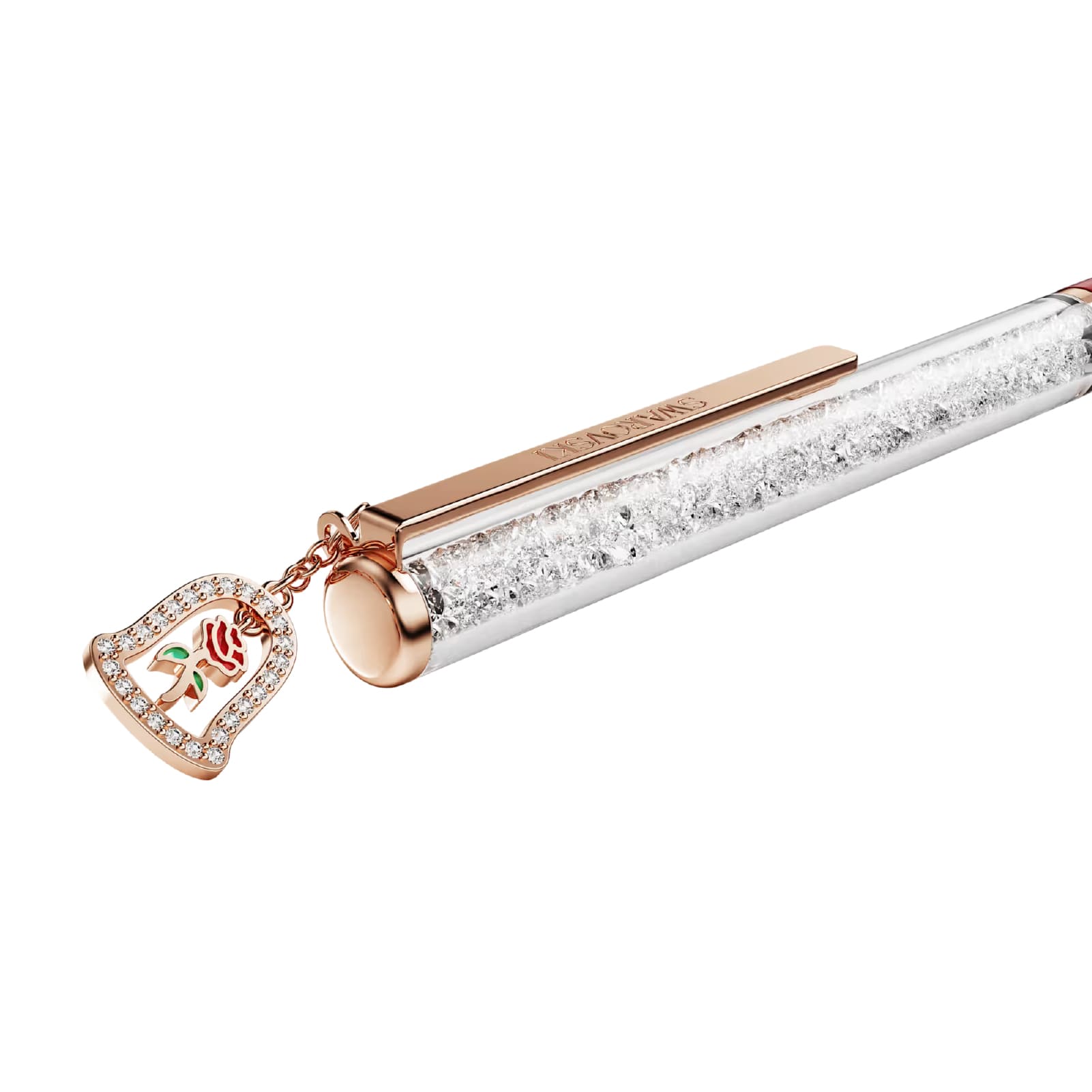 Penna sfera Swarovski Crystalline laccato e cristalli rosso MISURA UNICA