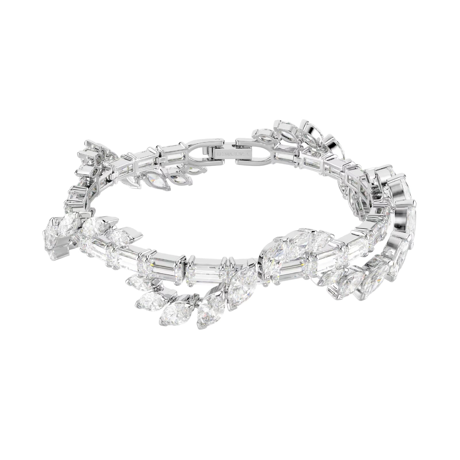 Bracciale rigido Swarovski Mesmera lega argento e zirconi