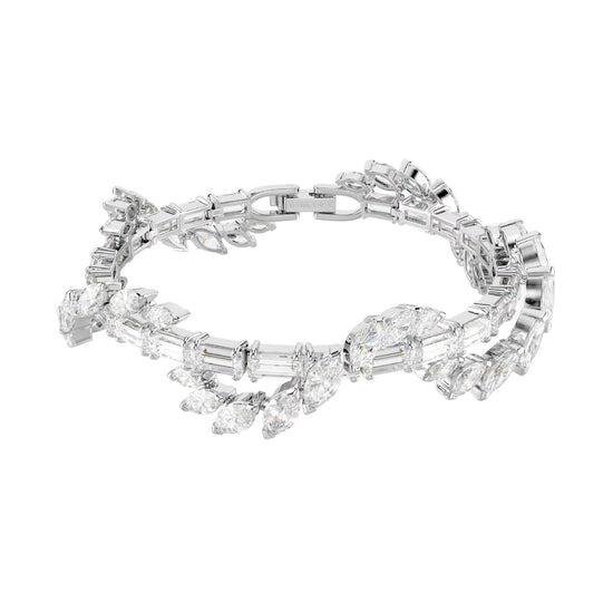 Bracciale rigido Swarovski Mesmera lega argento e zirconi Regolabile 15,5-18 cm