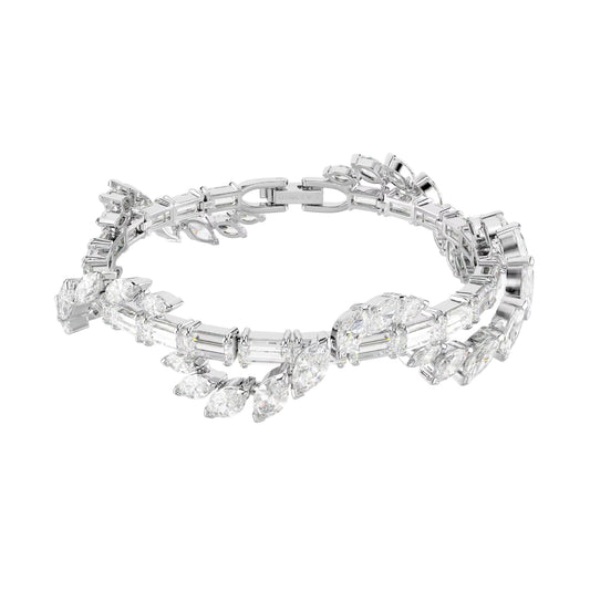 Bracciale rigido Swarovski Mesmera lega argento e zirconi Regolabile 15,5-18 cm