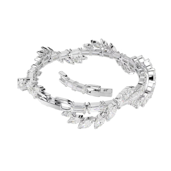 Bracciale rigido Swarovski Mesmera lega argento e zirconi Regolabile 15,5-18 cm