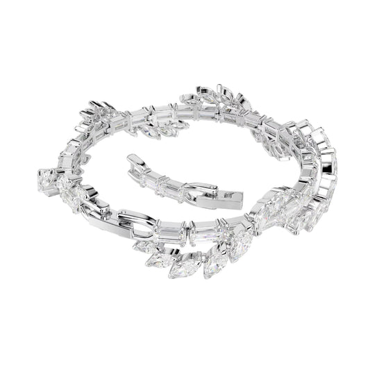 Bracciale rigido Swarovski Mesmera lega argento e zirconi Regolabile 15,5-18 cm