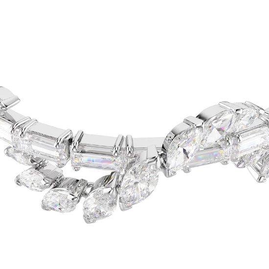 Bracciale rigido Swarovski Mesmera lega argento e zirconi Regolabile 15,5-18 cm