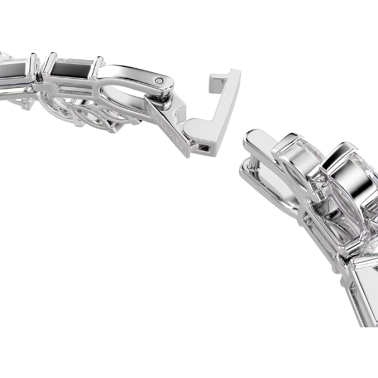 Bracciale rigido Swarovski Mesmera lega argento e zirconi Regolabile 15,5-18 cm