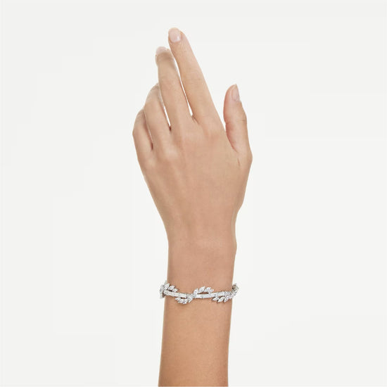 Bracciale rigido Swarovski Mesmera lega argento e zirconi Regolabile 15,5-18 cm