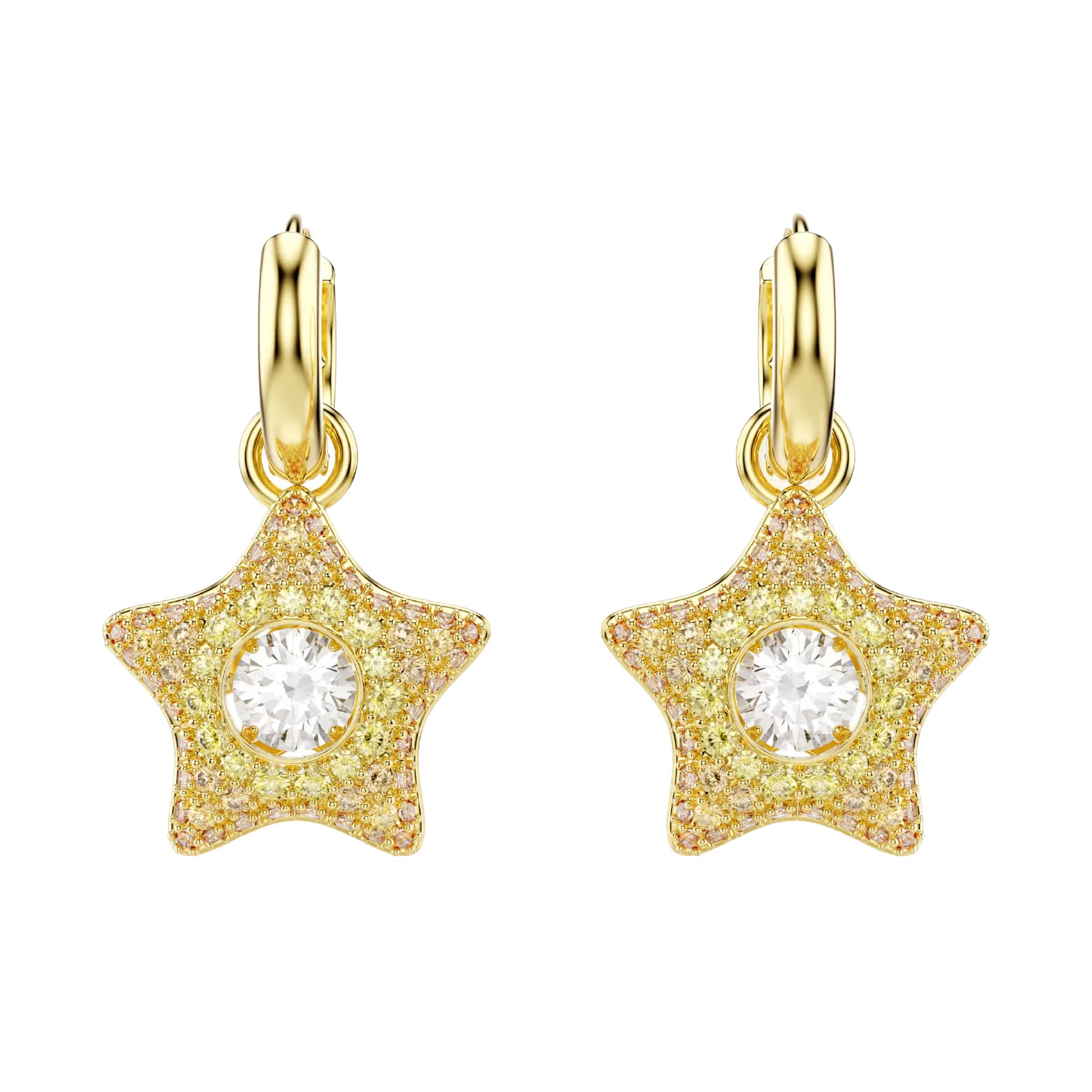 Orecchini Swarovski Sublima in lega oro e zirconi stella MISURA UNICA