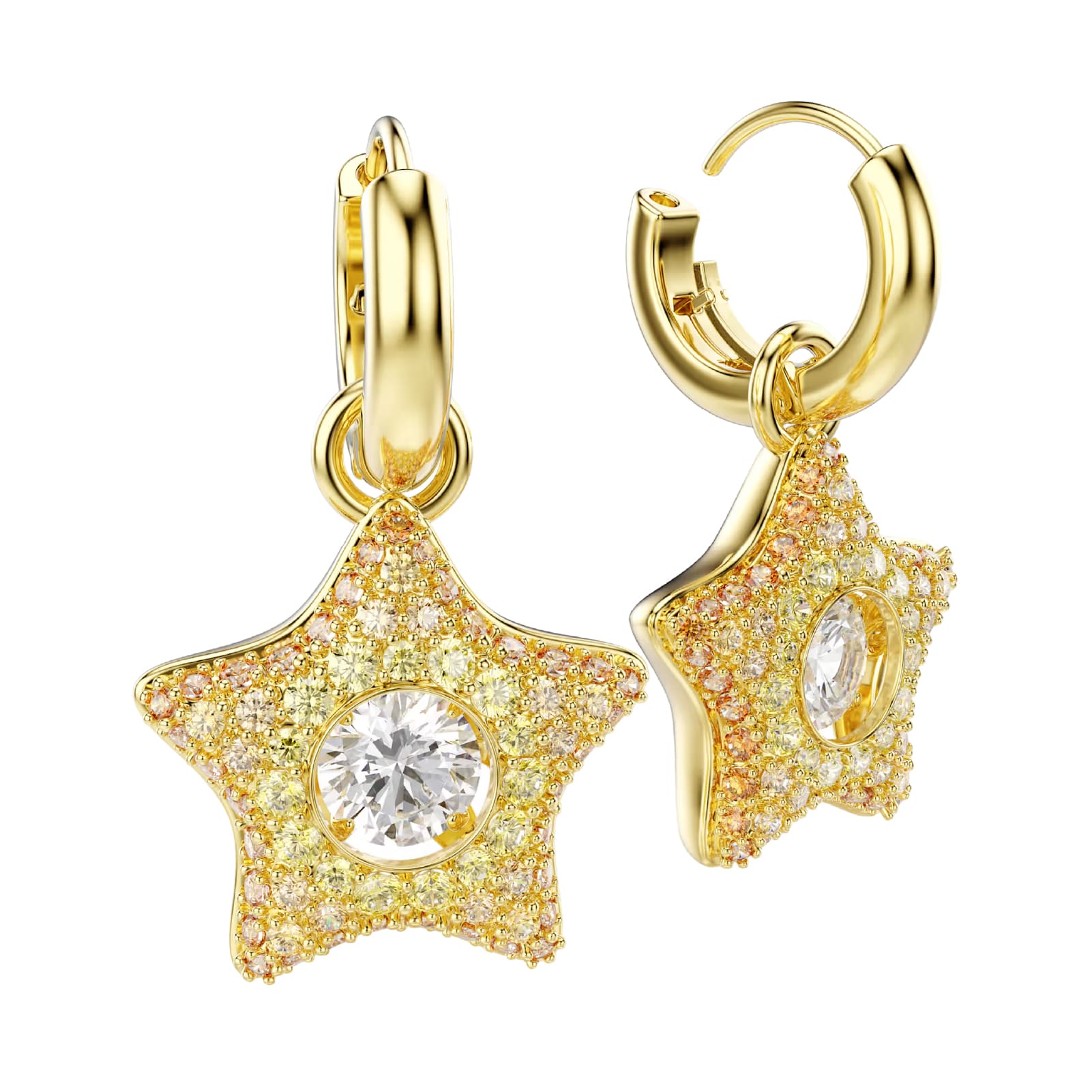 Orecchini Swarovski Sublima in lega oro e zirconi stella MISURA UNICA