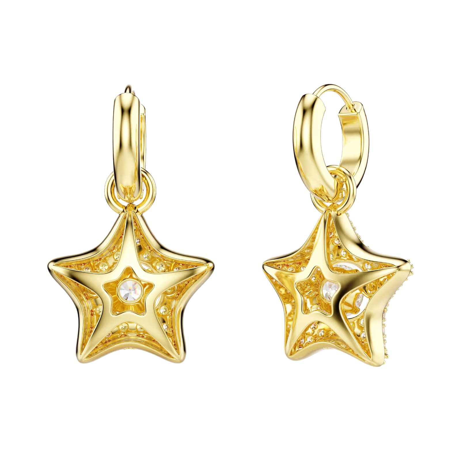 Orecchini Swarovski Sublima in lega oro e zirconi stella MISURA UNICA
