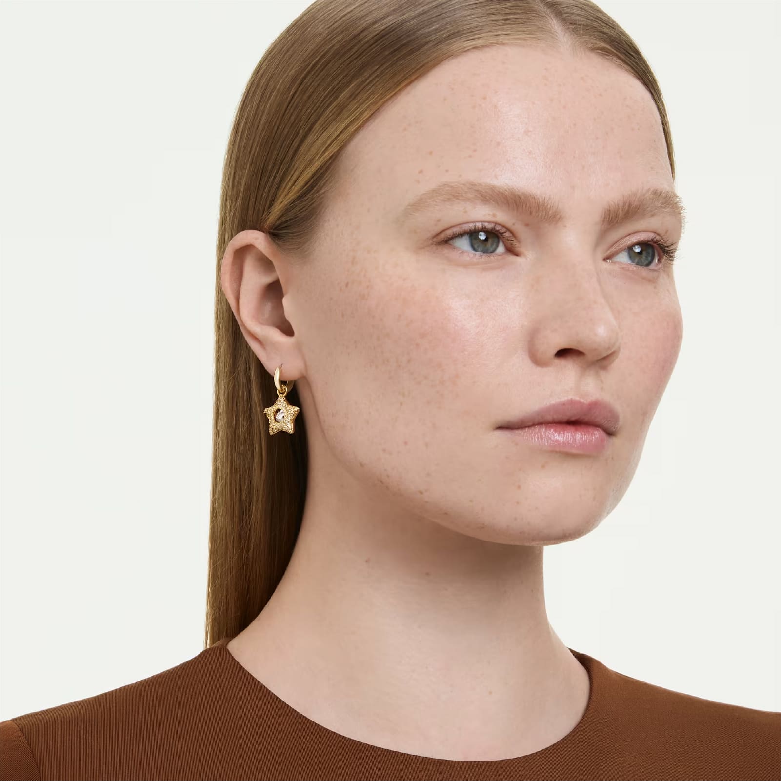 Orecchini Swarovski Sublima in lega oro e zirconi stella MISURA UNICA