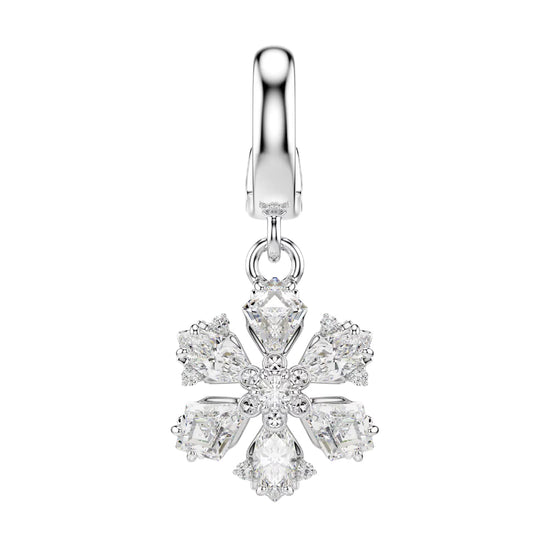 Charm Swarovski Idyllia lega argento zirconi fiocco di neve MISURA UNICA