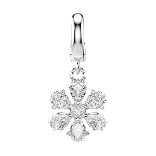 Charm Swarovski Idyllia lega argento zirconi fiocco di neve MISURA UNICA