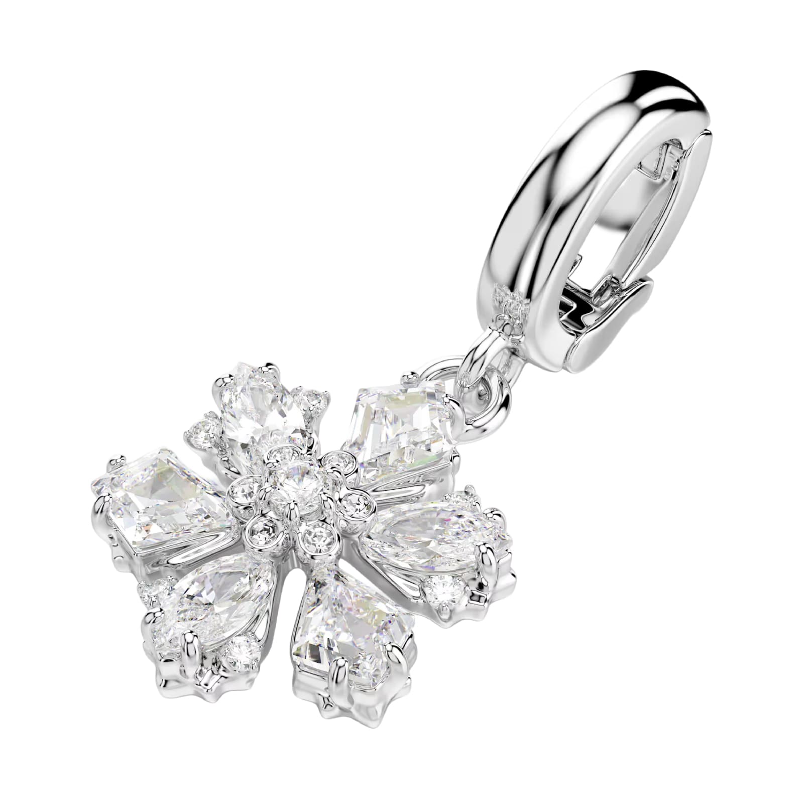 Charm Swarovski Idyllia lega argento zirconi fiocco di neve MISURA UNICA