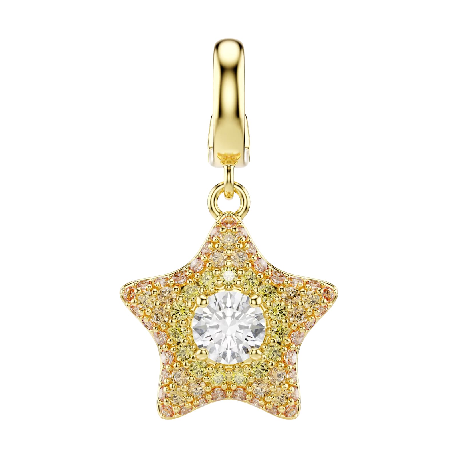 Charm Swarovski Sublima in lega oro e zirconi con stella MISURA UNICA