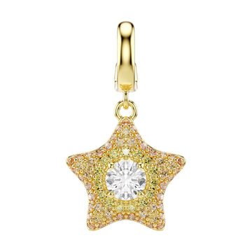 Charm Swarovski Sublima in lega oro e zirconi con stella MISURA UNICA