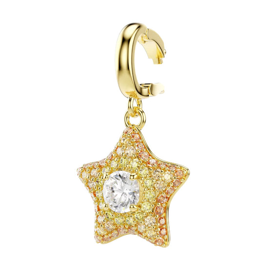 Charm Swarovski Sublima in lega oro e zirconi con stella MISURA UNICA