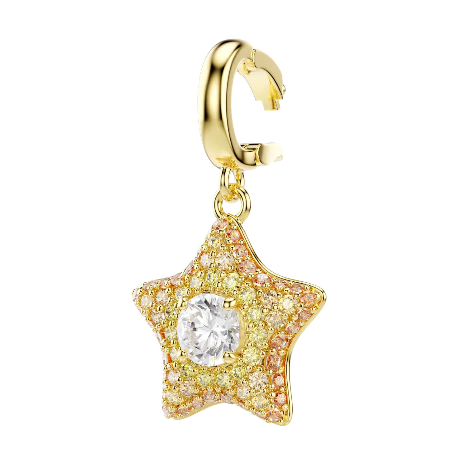 Charm Swarovski Sublima in lega oro e zirconi con stella MISURA UNICA