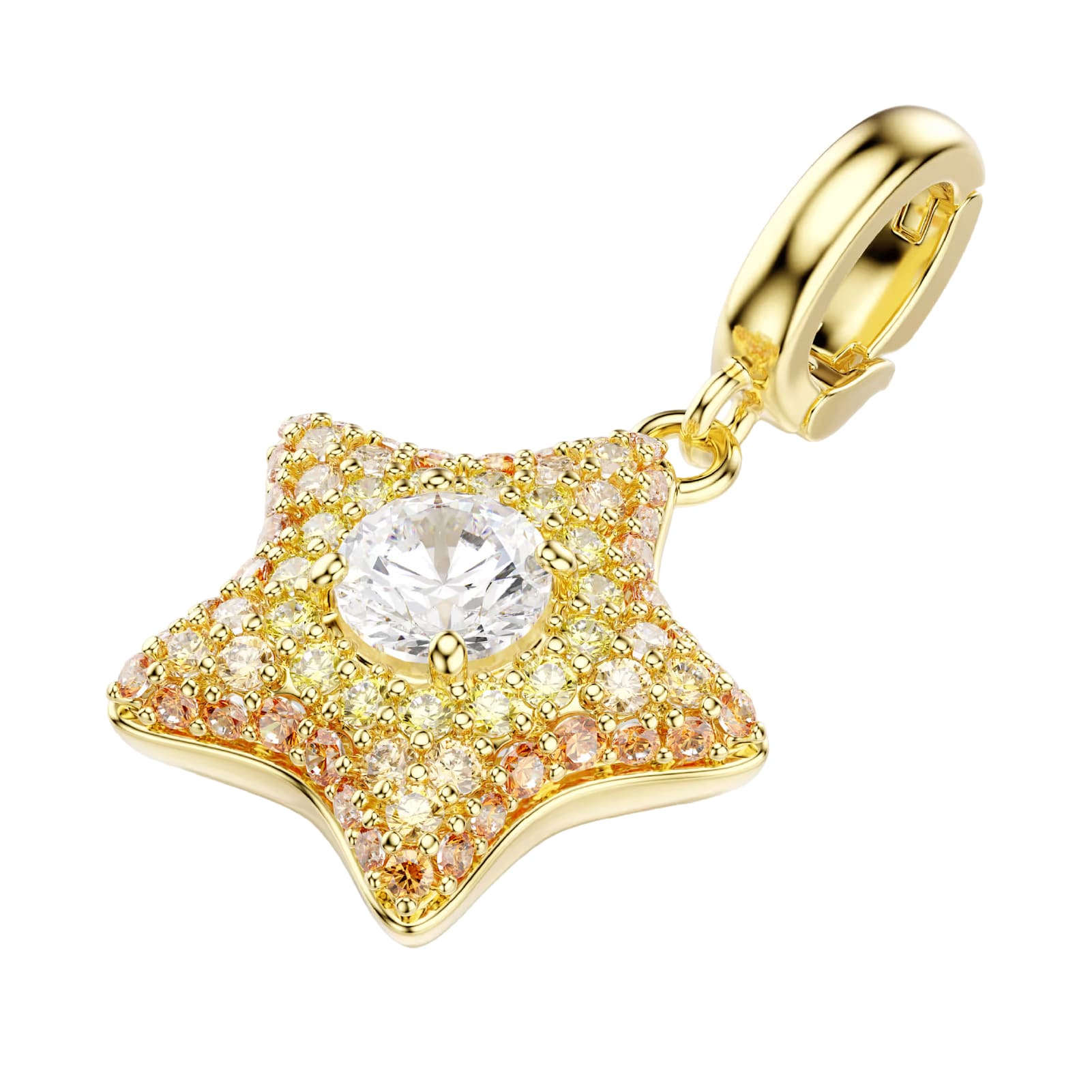 Charm Swarovski Sublima in lega oro e zirconi con stella MISURA UNICA