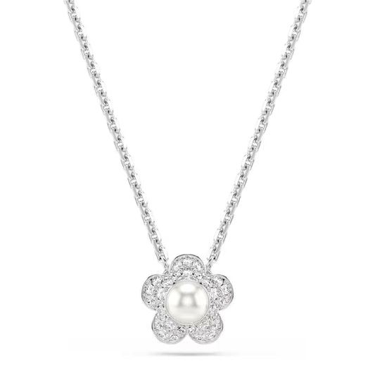Collana Ariana Grande x Swarovski con fiore e perla centrale MISURA UNICA