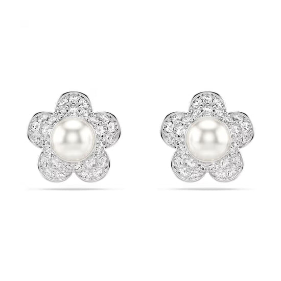Orecchini lobo Ariana Grande x Swarovski con fiore e perla MISURA UNICA