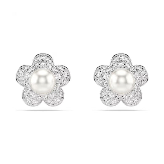 Orecchini lobo Ariana Grande x Swarovski con fiore e perla MISURA UNICA