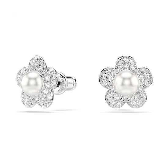Orecchini lobo Ariana Grande x Swarovski con fiore e perla MISURA UNICA
