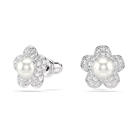 Orecchini lobo Ariana Grande x Swarovski con fiore e perla MISURA UNICA