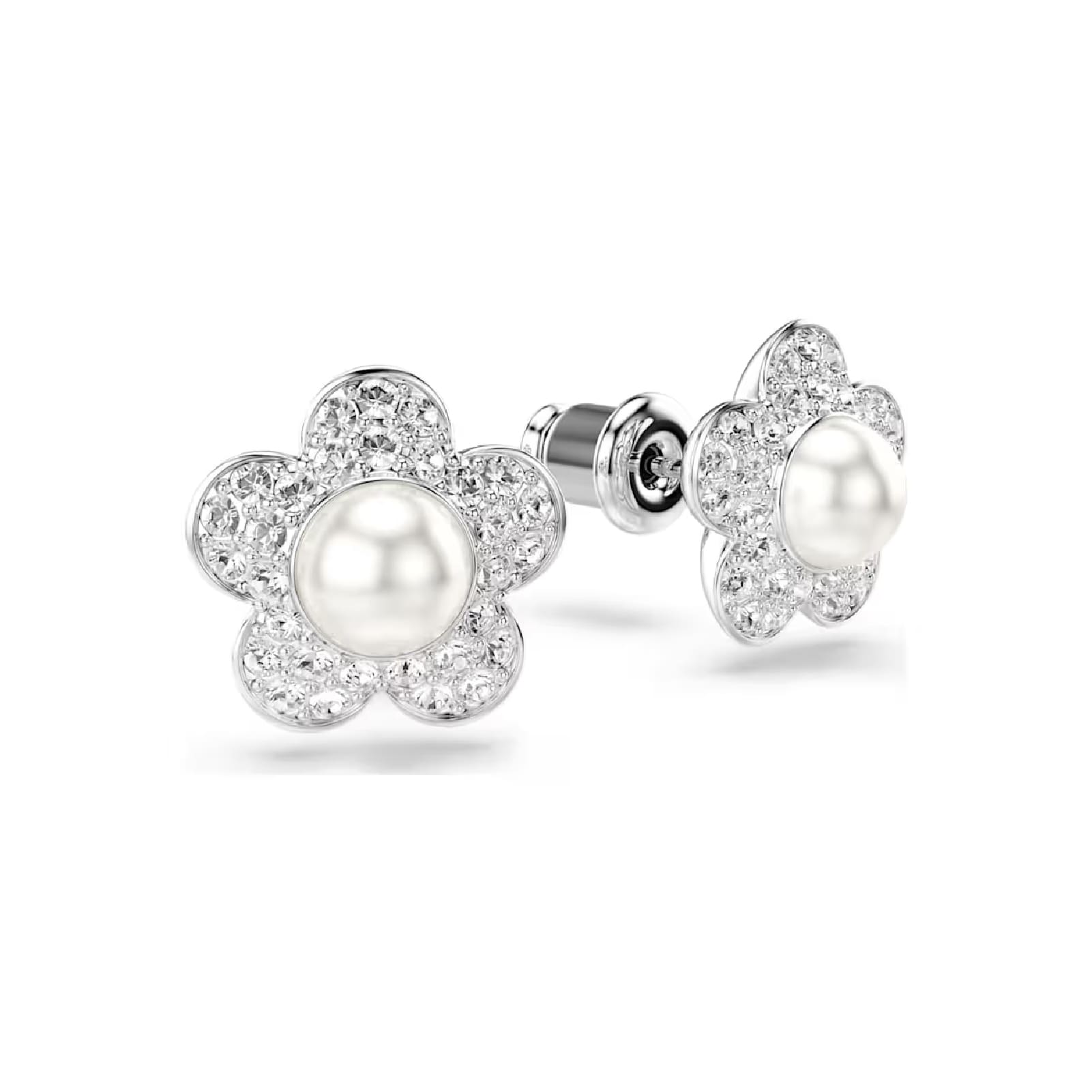 Orecchini lobo Ariana Grande x Swarovski con fiore e perla MISURA UNICA