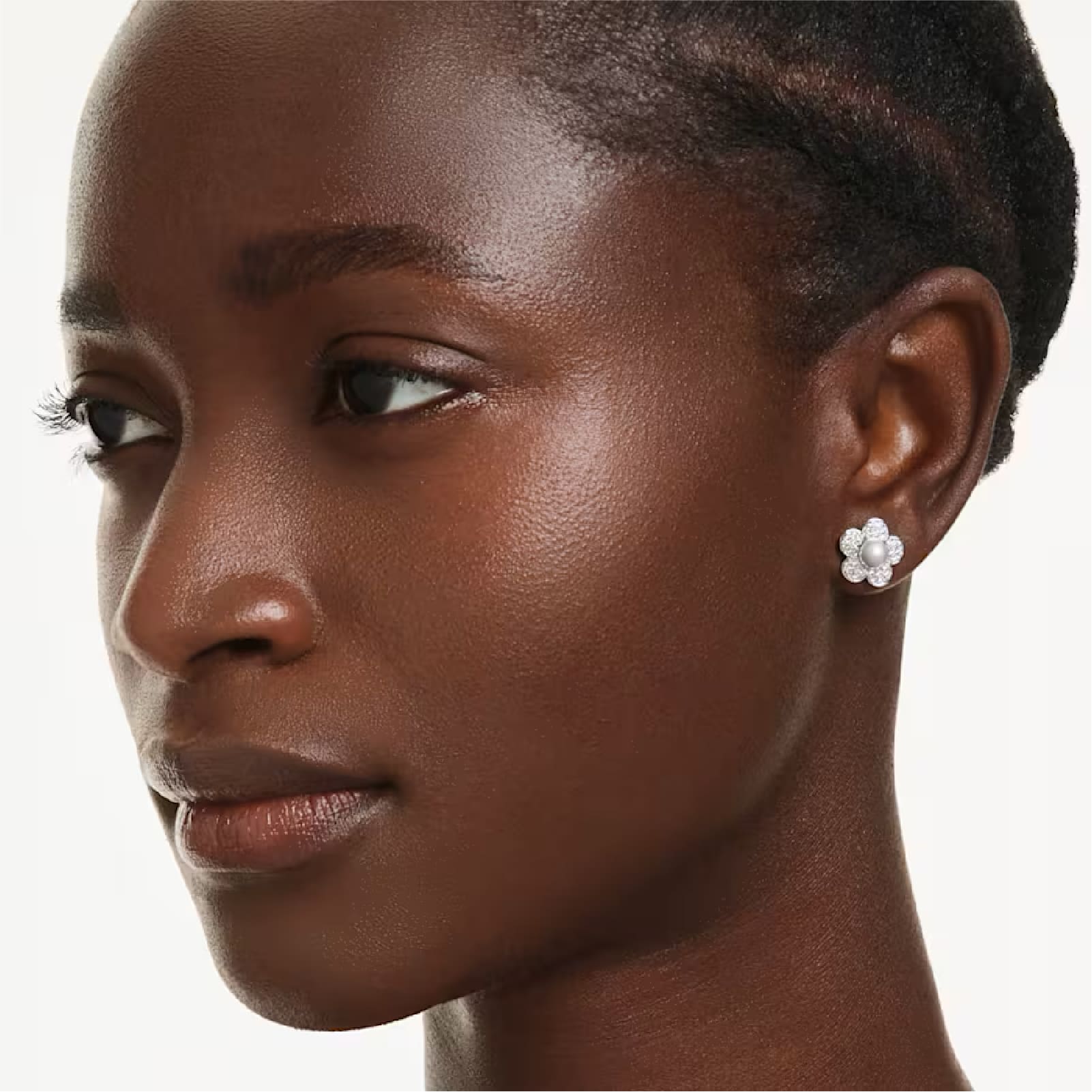 Orecchini lobo Ariana Grande x Swarovski con fiore e perla MISURA UNICA