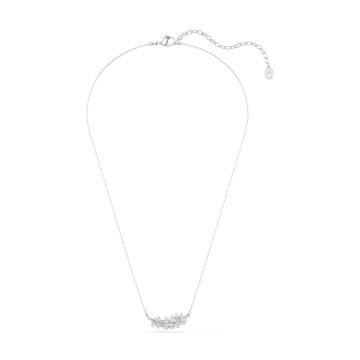 Collana catena Swarovski Vienna lega argento zirconi piuma MISURA UNICA