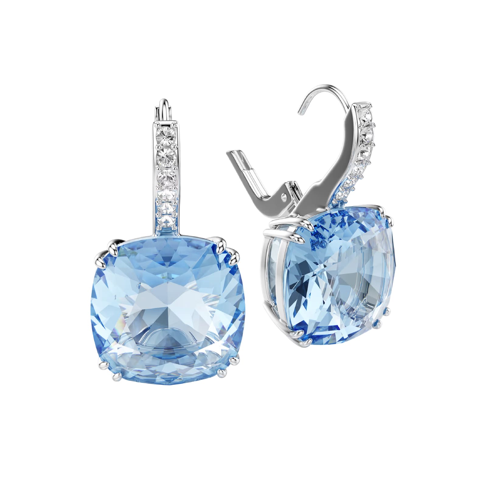 Orecchini pendenti Swarovski Millenia con cristallo blu MISURA UNICA