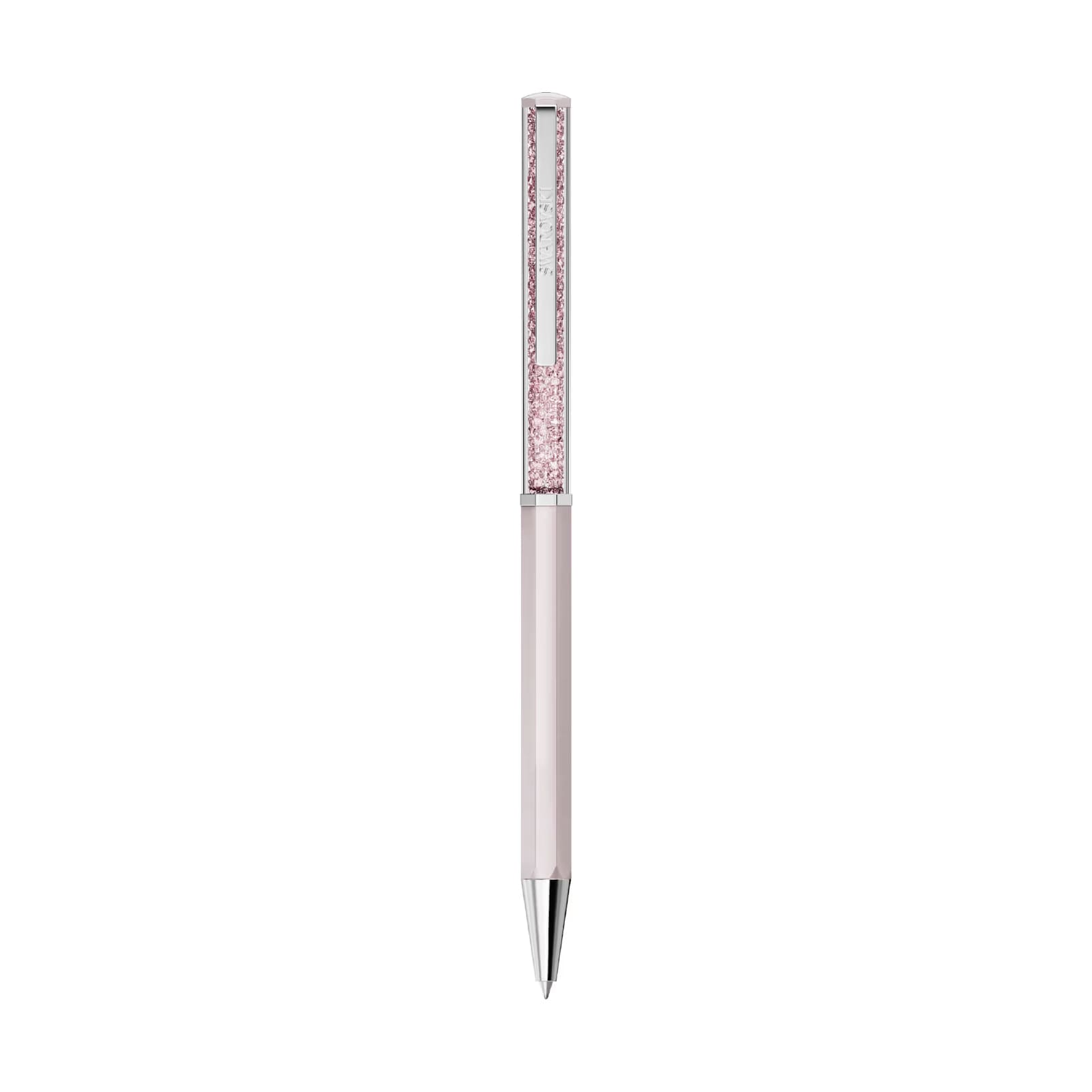 Penna a sfera Swarovski Crystalline laccato e cristalli rosa MISURA UNICA