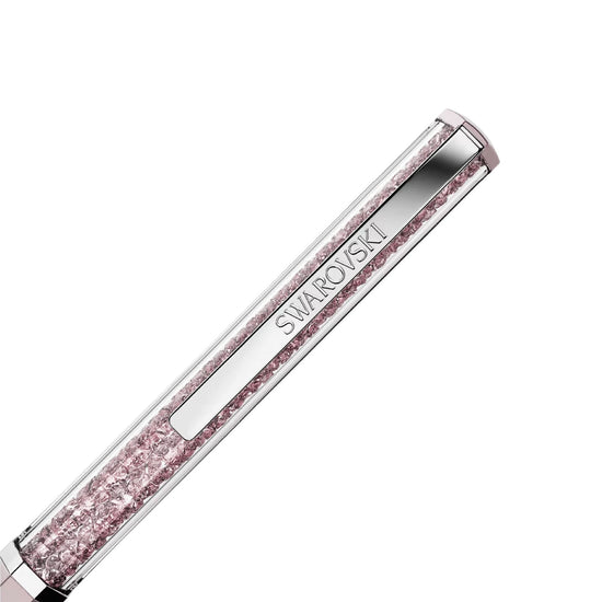 Penna a sfera Swarovski Crystalline laccato e cristalli rosa MISURA UNICA