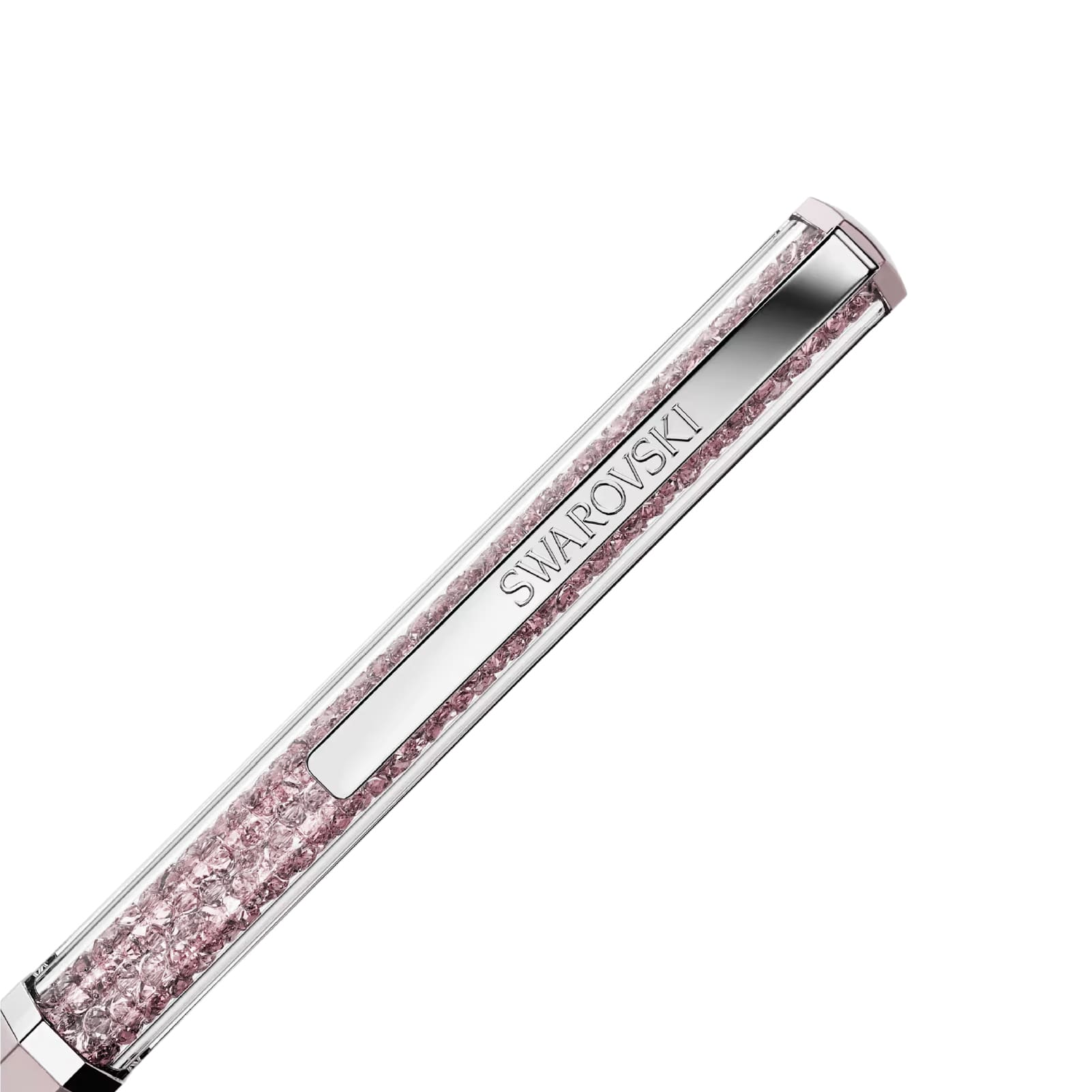 Penna a sfera Swarovski Crystalline laccato e cristalli rosa MISURA UNICA