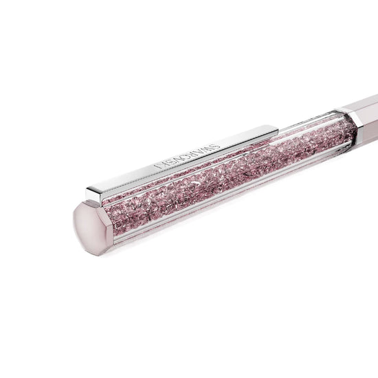 Penna a sfera Swarovski Crystalline laccato e cristalli rosa MISURA UNICA