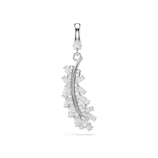 Charm Swarovski Vienna lega argento e piuma di zirconi MISURA UNICA