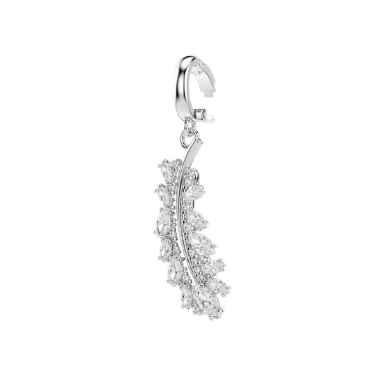 Charm Swarovski Vienna lega argento e piuma di zirconi MISURA UNICA