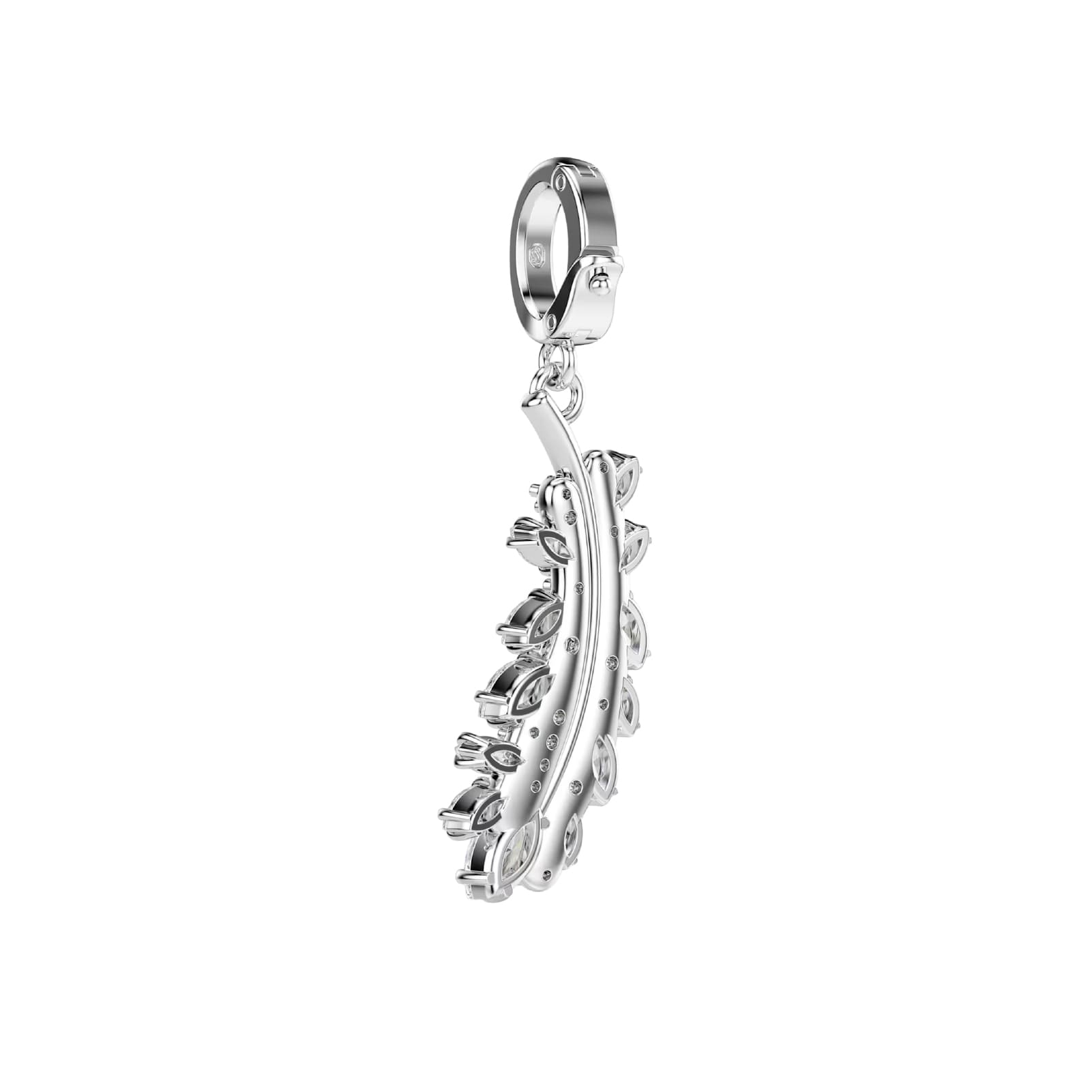 Charm Swarovski Vienna lega argento e piuma di zirconi MISURA UNICA