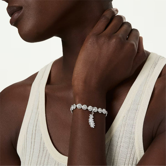 Charm Swarovski Vienna lega argento e piuma di zirconi MISURA UNICA