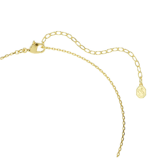 Collana pendente Swarovski Chroma lega oro e goccia azzurra MISURA UNICA
