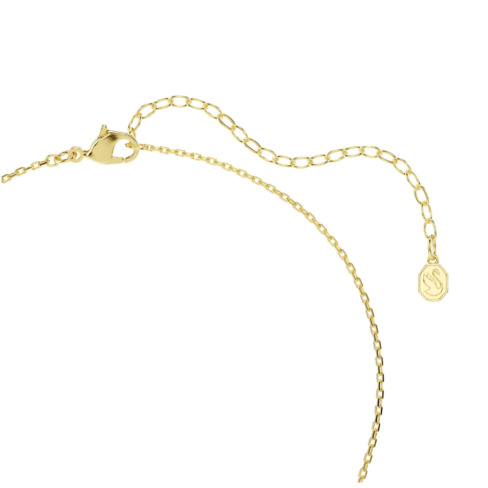 Collana pendente Swarovski Chroma lega oro e goccia azzurra MISURA UNICA