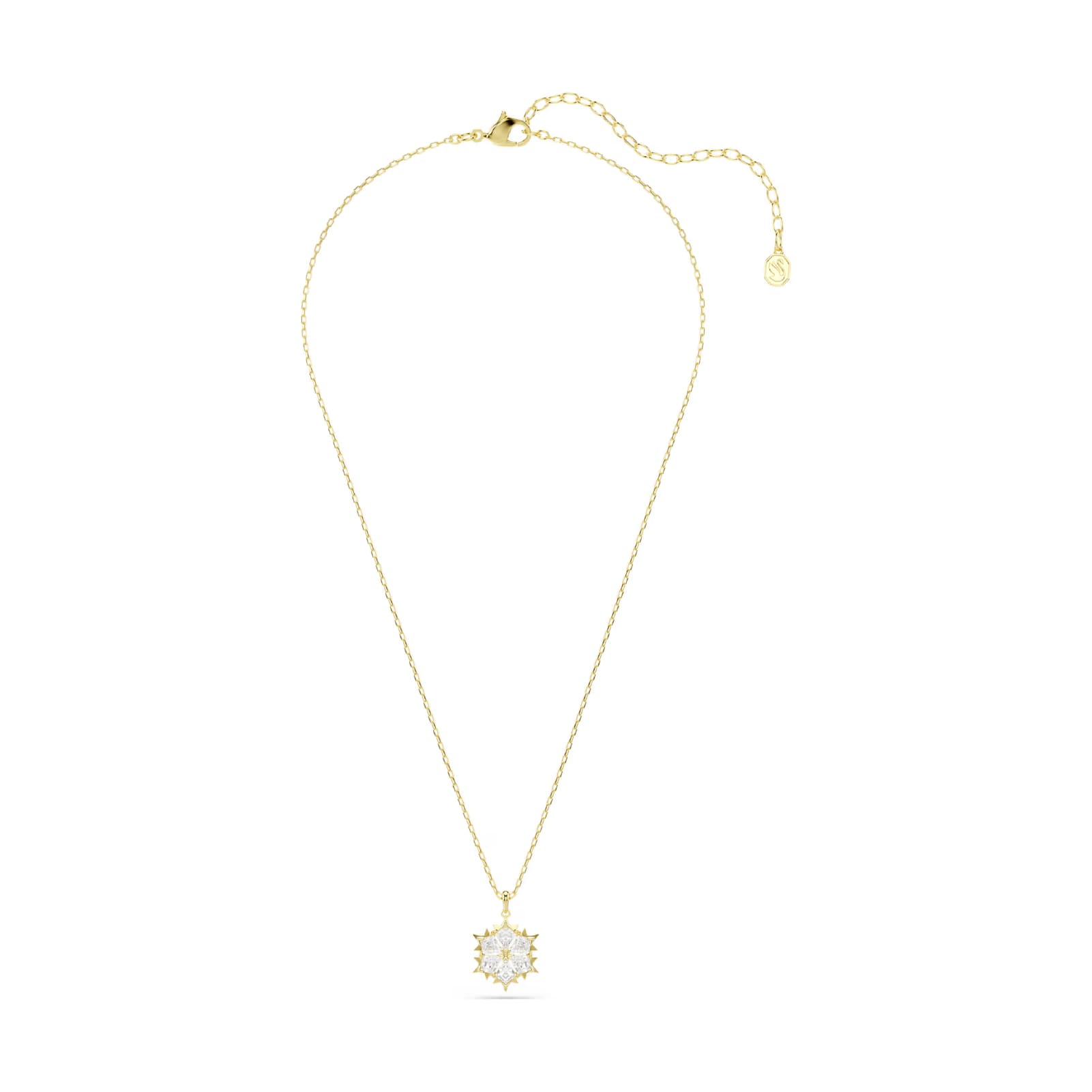 Collana catena Swarovski Magic lega oro fiocco di neve