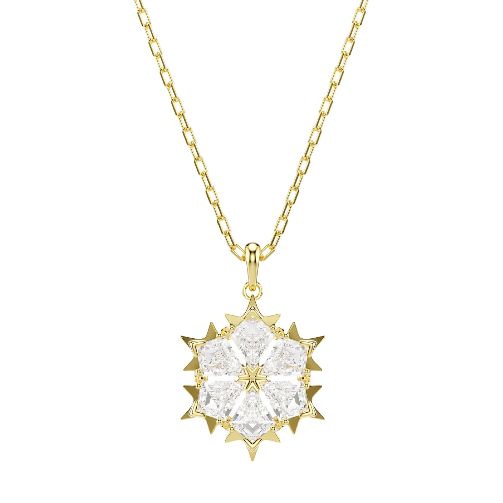 Collana catena Swarovski Magic lega oro fiocco di neve MISURA UNICA