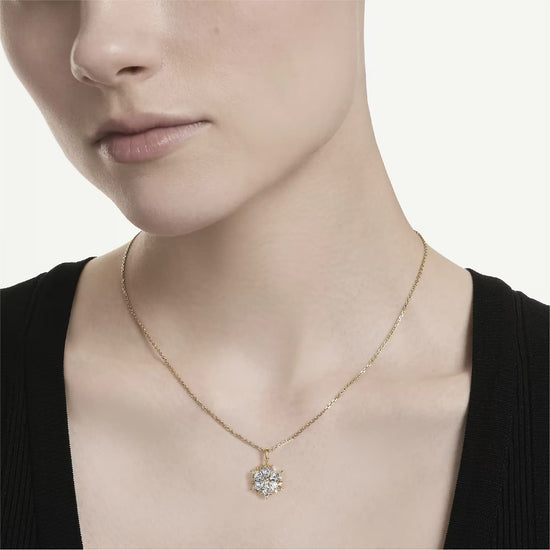 Collana catena Swarovski Magic lega oro fiocco di neve MISURA UNICA