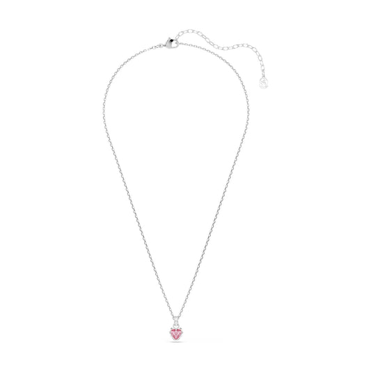 Collana pendente Swarovski Chroma lega argento e cuore rosa MISURA UNICA